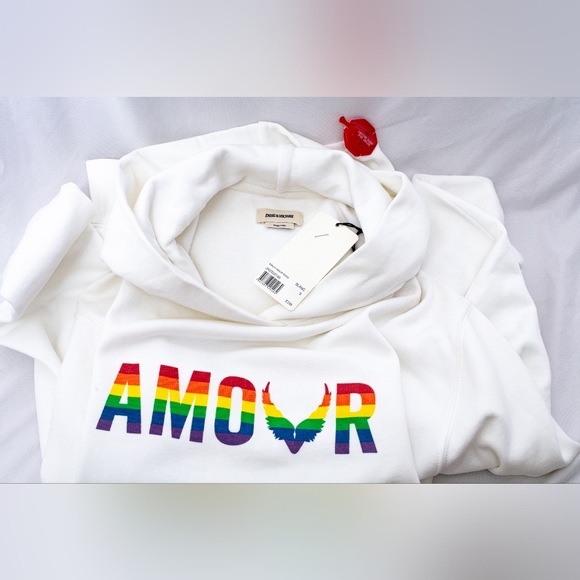 NWT Zadig & Voltaire hoodie sweatshirt Sanchi Amour wings S - Picture 8 of 11